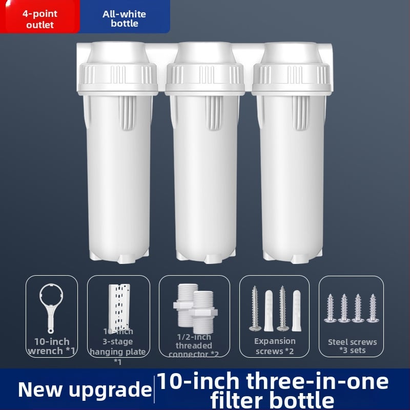 Priešfiltras vandens valytuvas, trijų etapų filtro buteliukas, PP/PET, prekės ženklas One Billion Hours