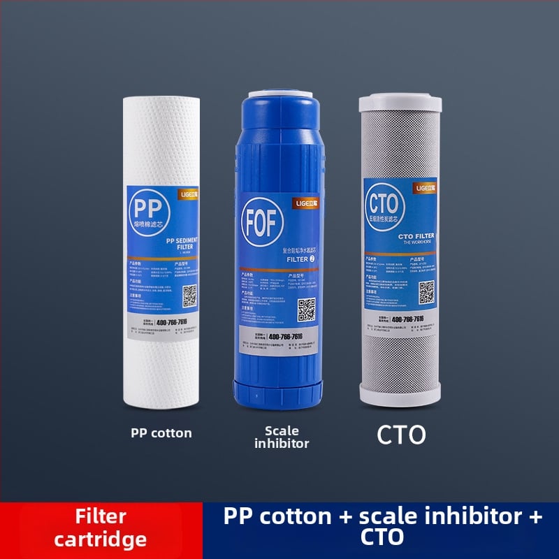 Priešfiltras vandens valytuvas, trijų etapų filtro buteliukas, PP/PET, prekės ženklas One Billion Hours