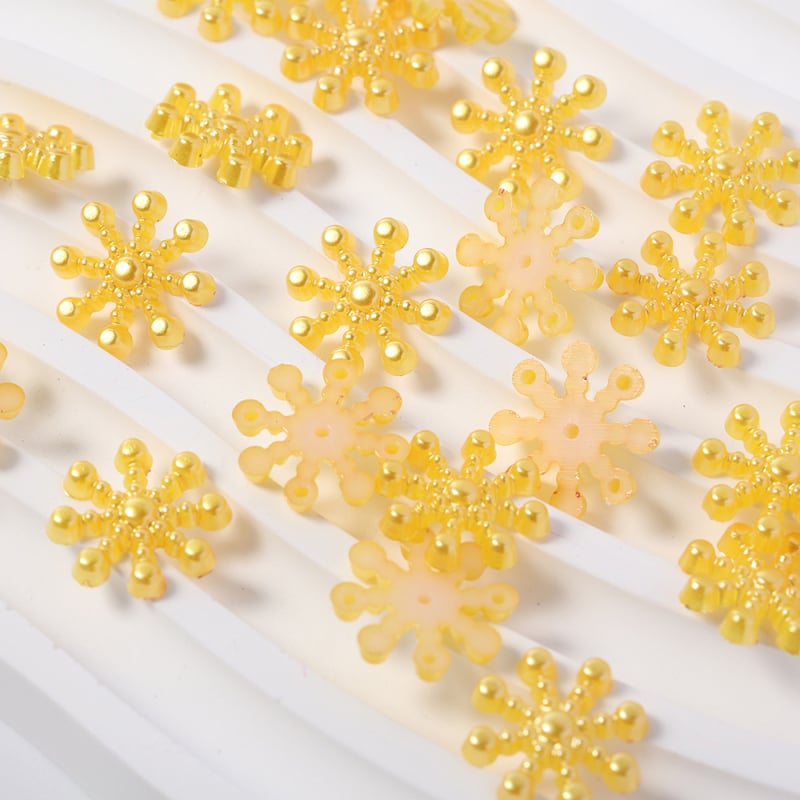 ABS DIY аксесоар за бижута — снежинков модел, изпичано покритие, марка Si Yang, модерен стил OL