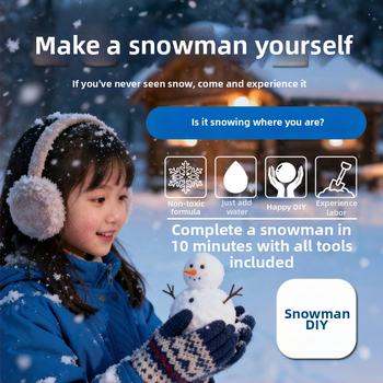 Švietimo mokslo žaislas sniego žmogus DIY stalinis papuošimas; medžiaga: natrio poliakrilatas; nepriklausoma aklųjų dėžė pakuotė; pritaikymas prieinamas; tinkama Kalėdoms