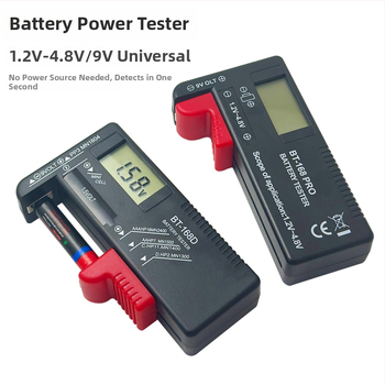 Baterijų talpos matuoklis su galios detektoriaus ir likusios įkrovos rodmenimis