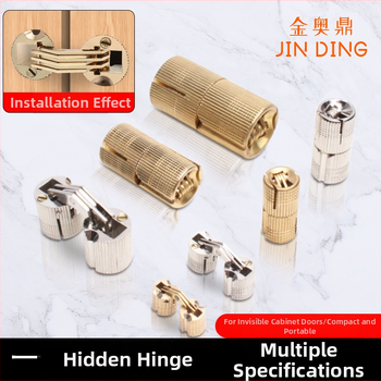 Golden Tripod latonas paslėptas vyris elektros dėžei – paslėpta spintelės durų sistema, tylus atidarymas vienos rankos valdymu, nikeliuotas paviršius