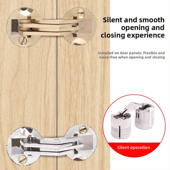 Golden Tripod latonas paslėptas vyris elektros dėžei – paslėpta spintelės durų sistema, tylus atidarymas vienos rankos valdymu, nikeliuotas paviršius