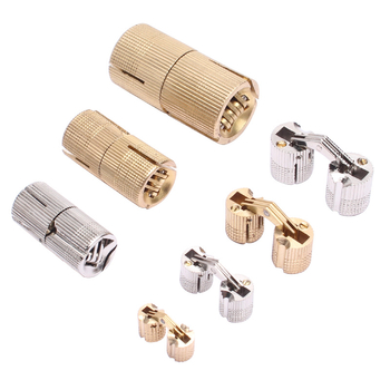 Golden Tripod balama ascunsă din alamă pentru cutie electrică – ușă de dulap ascunsă, funcționare silențioasă cu o singură mână, finisaj nichelat