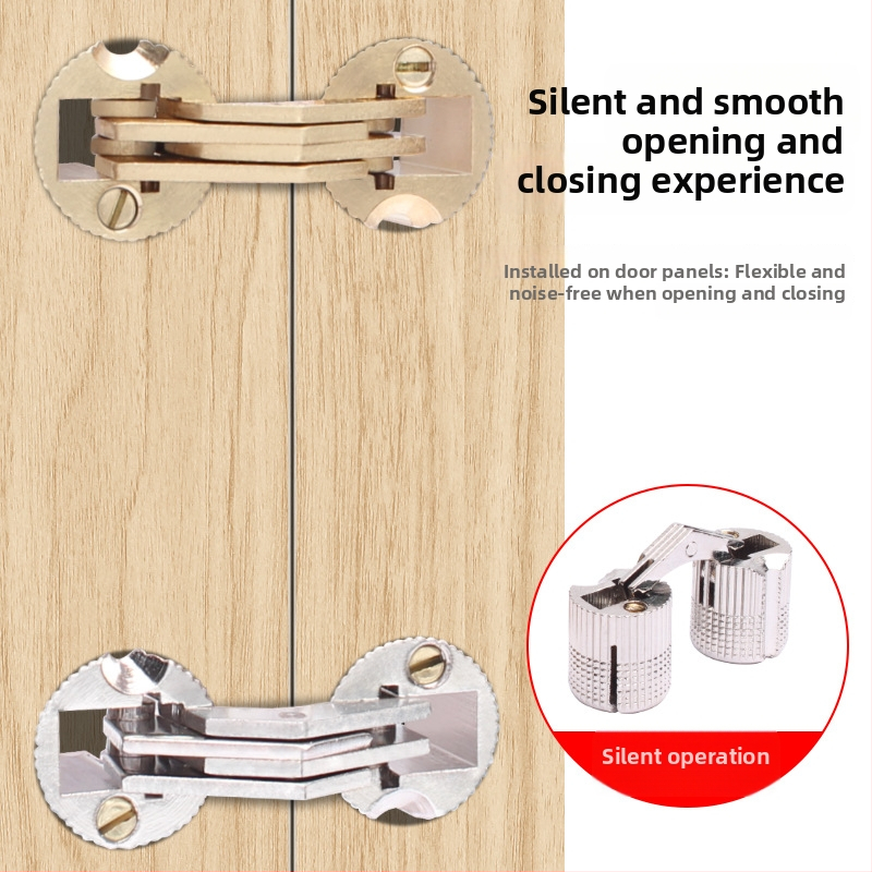 Golden Tripod latonas paslėptas vyris elektros dėžei – paslėpta spintelės durų sistema, tylus atidarymas vienos rankos valdymu, nikeliuotas paviršius