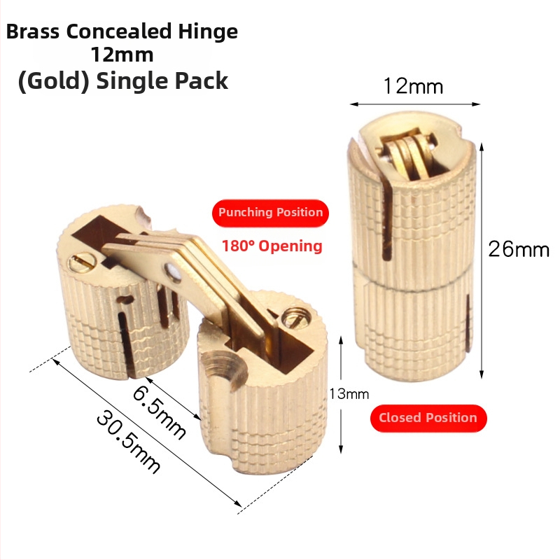 Golden Tripod latonas paslėptas vyris elektros dėžei – paslėpta spintelės durų sistema, tylus atidarymas vienos rankos valdymu, nikeliuotas paviršius