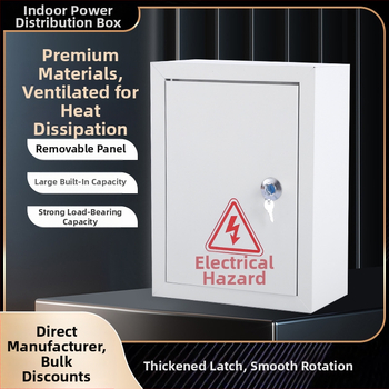 Elektrinės paskirstymo spintelė su 10 grandinių, 10 jungiklių, sieninis montavimas, plienos korpusas, 100 A nominali srovė