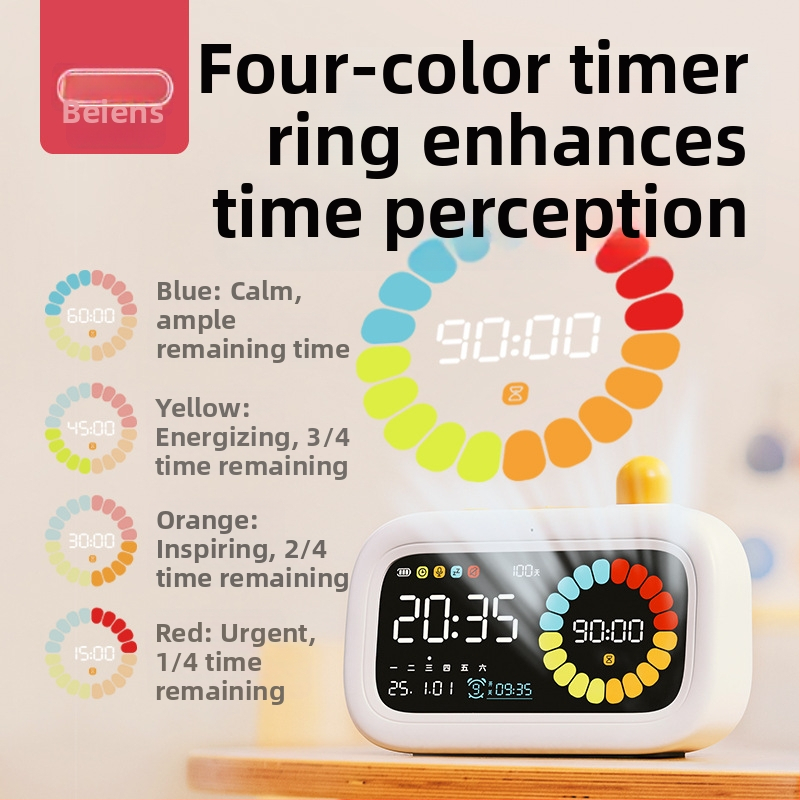 Benish Vizualus laikmatis vaikams, mokymosi laikui valdyti, 4–6 metų, plastmasinis korpusas, lavina regą, jutimus ir klausą