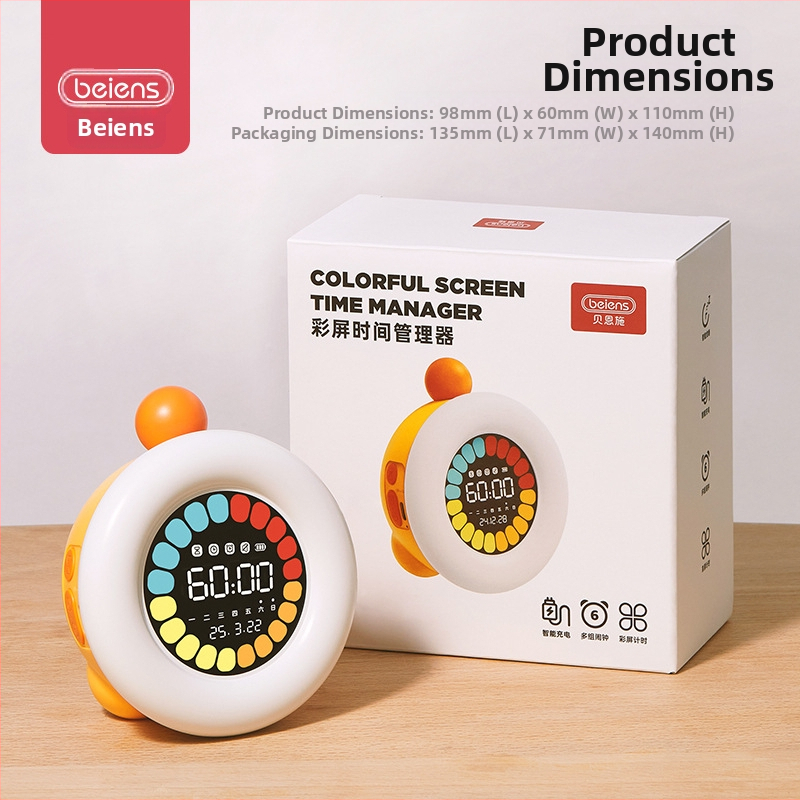 Benish Vizualus laikmatis vaikams, mokymosi laikui valdyti, 4–6 metų, plastmasinis korpusas, lavina regą, jutimus ir klausą