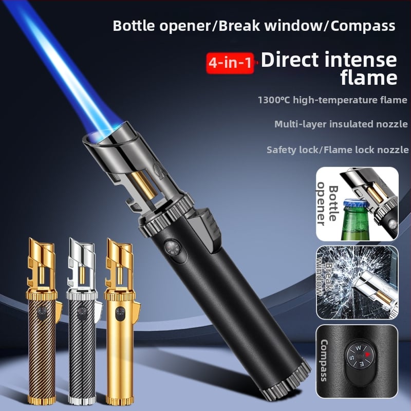 Πολυλειτουργικός αντιανεμικός αναπτήρας με άμεσο φλόγιστρο, βουτάνιο, μεταλλικό σώμα, παραμετροποίηση, Fogson