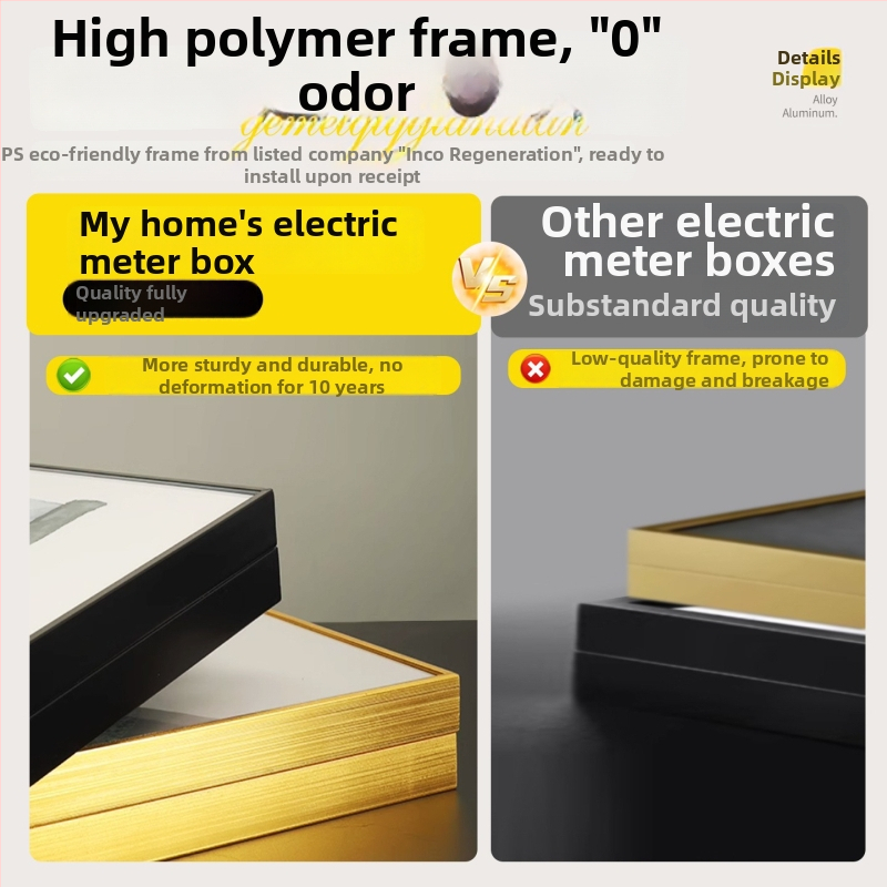 Dekoratyvinis įrėmintas paveikslas elektrinio skaitiklio dėžei su dramblio motyvu, krištolo porcelino tapyba, inkjet spausdinimas, viduramžių stilius, tinkamas svetainei ar restoranui