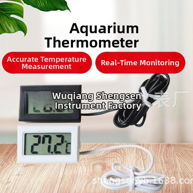 Įmontuotas akvariumo termometras, skirta vidaus naudojimui, temperatūros diapazonas nuo -50 iki 110 °C