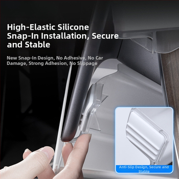 Tesla centrinės konsolės laikymo dėžutė su servetėlių laikikliu ir ETC laikikliu, TPE medžiaga, atsparus vandeniui, prietaisų skydeliui, modelis WL-01