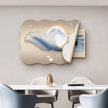 Dekoratyvinis paveikslas skaitiklio dėžutėje — magnetinis tvirtinimas, be gręžimo, be rėmo, gėlių motyvas, odinės dažų pagrindas