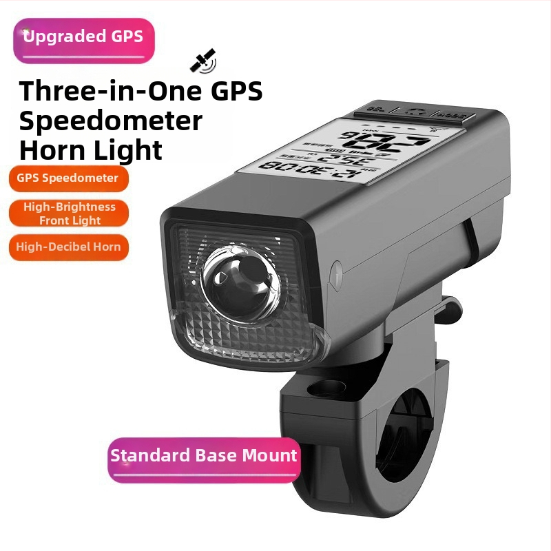 Be laidų dviračio šviesa su Type-C įkrovimu, dviračio skaitiklis ir ragų šviesa — daugiafunkcinis kalnų dviračio priedas