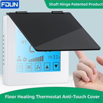 Centrinio oro kondicionieriaus šešėlinio panelio apsauginis gaubtas, skirtas jungiklio dėžei ir termostatui — apsauga nuo netyčinio prisilietimo, atsparus purslams vonioje