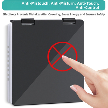 Centrinio oro kondicionieriaus šešėlinio panelio apsauginis gaubtas, skirtas jungiklio dėžei ir termostatui — apsauga nuo netyčinio prisilietimo, atsparus purslams vonioje