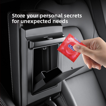 Tesla Model Y Centrinės konsolės laikymo dėžutė — plastikinė, skirta prietaisų skydeliui, atspari vandeniui ir spaudimui