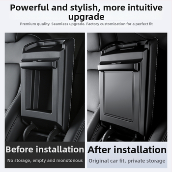 Tesla Model Y Centrinės konsolės laikymo dėžutė — plastikinė, skirta prietaisų skydeliui, atspari vandeniui ir spaudimui