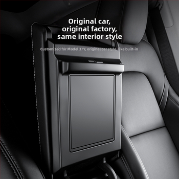 Tesla Model Y Centrinės konsolės laikymo dėžutė — plastikinė, skirta prietaisų skydeliui, atspari vandeniui ir spaudimui