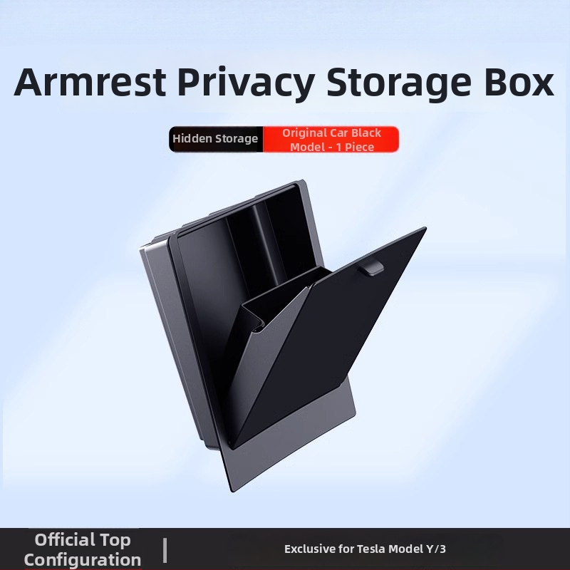 Tesla Model Y Centrinės konsolės laikymo dėžutė — plastikinė, skirta prietaisų skydeliui, atspari vandeniui ir spaudimui