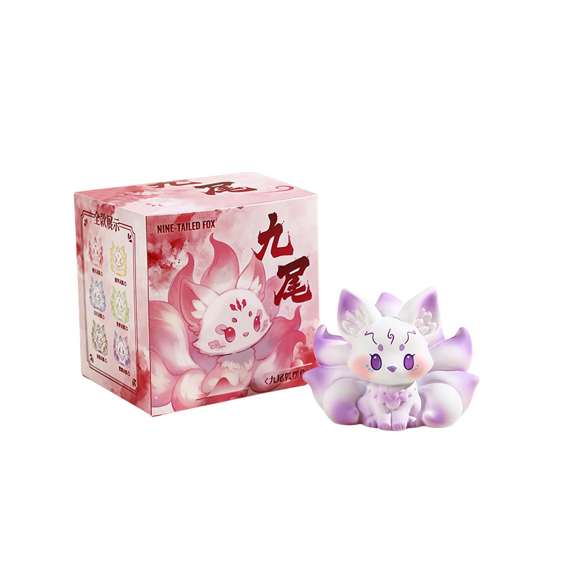 Graceful figura od smole Nine-Tailed Fox za stolni dekor i središnju konzolu automobila — crtani stil (Materijal: Smola) (Brand: Graceful) (Stil: Crtani)