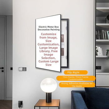 Pagal užsakymą sukurtas matavimo dėžės dekoratyvinis paveikslas – rėminamas abstraktus aliejinio dažų drobės atspaudas aliuminio rėmelyje, Inkjet spausdinimas, tinkamas svetainei, miegamajam, studijai, restoranui