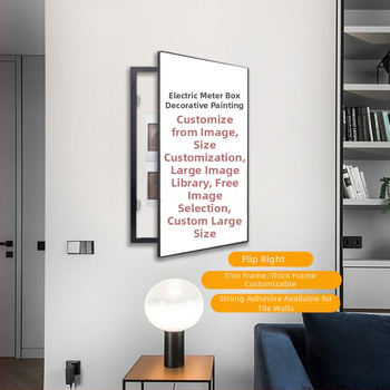 Pagal užsakymą sukurtas matavimo dėžės dekoratyvinis paveikslas – rėminamas abstraktus aliejinio dažų drobės atspaudas aliuminio rėmelyje, Inkjet spausdinimas, tinkamas svetainei, miegamajam, studijai, restoranui