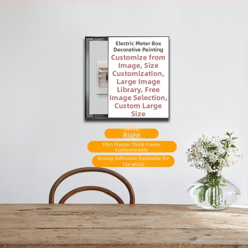 Pagal užsakymą sukurtas matavimo dėžės dekoratyvinis paveikslas – rėminamas abstraktus aliejinio dažų drobės atspaudas aliuminio rėmelyje, Inkjet spausdinimas, tinkamas svetainei, miegamajam, studijai, restoranui