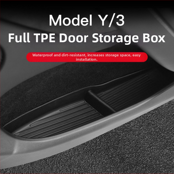 Tesla Model Y durų rankenos saugojimo dėžutė (6 vietos) – skirta keturioms durims, plastikinė, atspari vandeniui, atspari spaudimui