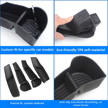 Tesla Model Y durų rankenos saugojimo dėžutė (6 vietos) – skirta keturioms durims, plastikinė, atspari vandeniui, atspari spaudimui