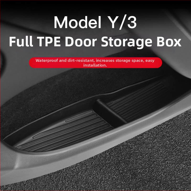 Tesla Model Y durų rankenos saugojimo dėžutė (6 vietos) – skirta keturioms durims, plastikinė, atspari vandeniui, atspari spaudimui