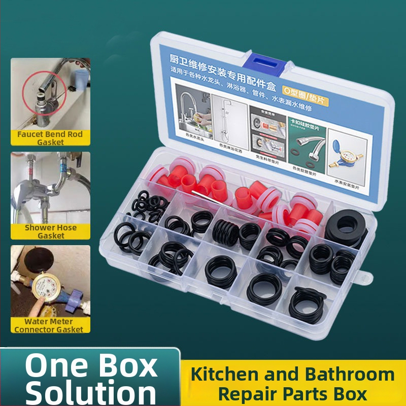 Remonto tarpiklių rinkinys čiaupui, dušai ir maišytuvo vožtuvui – ABS silikono gelio medžiaga, šiuolaikinis minimalistinis stilius