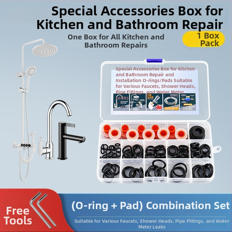 Remonto tarpiklių rinkinys čiaupui, dušai ir maišytuvo vožtuvui – ABS silikono gelio medžiaga, šiuolaikinis minimalistinis stilius