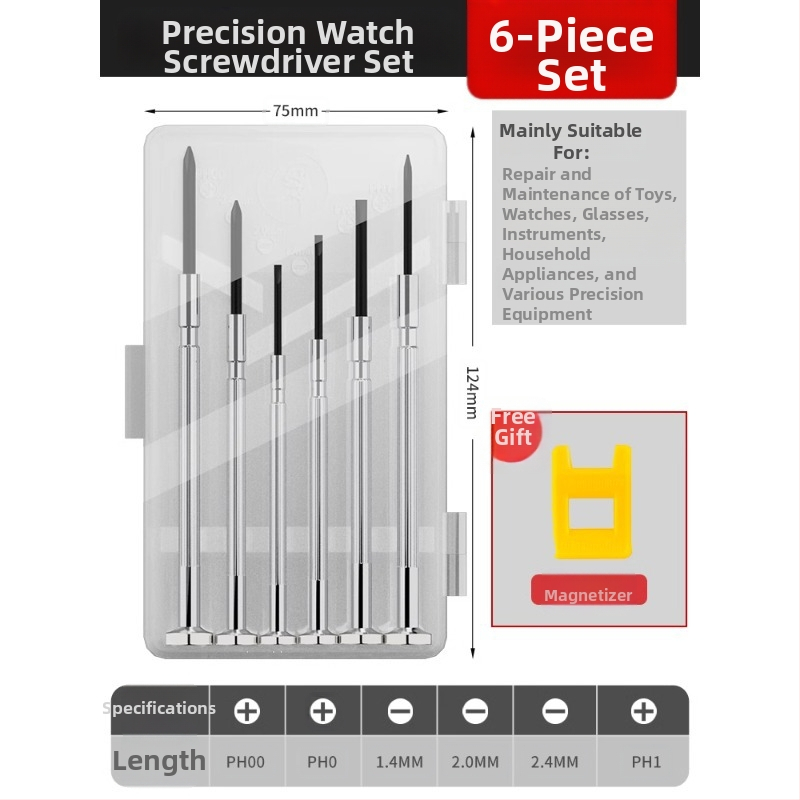 Delixi electric atsuktuvų rinkinys laikrodžiams, akinėms ir mobiliems telefonams – CR-V plienas, be izoliacijos