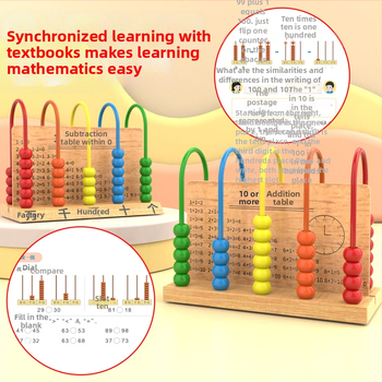 Medinių matematikos mokymo priemonių rinkinys 1–osios ir 2–osios klasėms – tangramai, skaitymo lazdelės, laikrodžio modelis, mokymo dėžutė, tomų rinkinys 1–2 (prekinis ženklas Youcai)