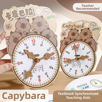 Švietėjiškas laikrodžio modelis laikui įsisavinti – kartonas/plastikas, skirtas 7–14 metų vaikams; pakuotė tinkliname maiše; skatina intelektinę plėtrą, praktinį mokymą ir interaktyvią žaidą.