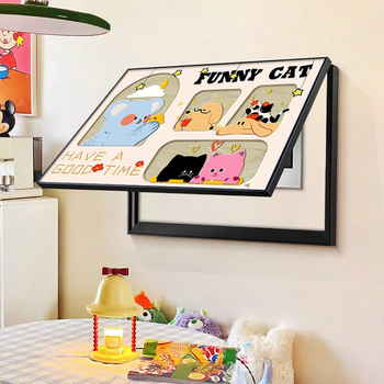 Dekoratyvinė paveikslė skaitiklio dėžuotei su gyvūnų raštu, kabinamas arba įrėmintas, PS rėmas, krištolo plėvelės pagrindas, inkjet spausdinimas