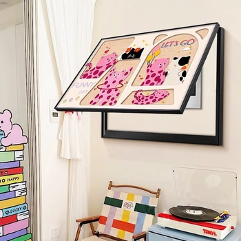 Dekoratyvinė paveikslė skaitiklio dėžuotei su gyvūnų raštu, kabinamas arba įrėmintas, PS rėmas, krištolo plėvelės pagrindas, inkjet spausdinimas