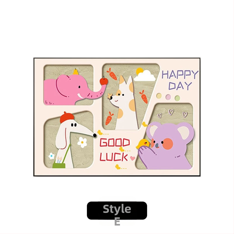 Dekoratyvinė paveikslė skaitiklio dėžuotei su gyvūnų raštu, kabinamas arba įrėmintas, PS rėmas, krištolo plėvelės pagrindas, inkjet spausdinimas