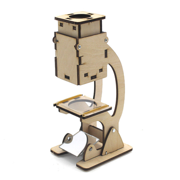 Μοντέλο Μικροσκοπίου Σετ – Ξύλινο, Συναρμολογούμενο, STEM Εκπαίδευση, Για Ηλικίες 14+