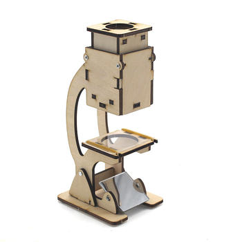 Μοντέλο Μικροσκοπίου Σετ – Ξύλινο, Συναρμολογούμενο, STEM Εκπαίδευση, Για Ηλικίες 14+