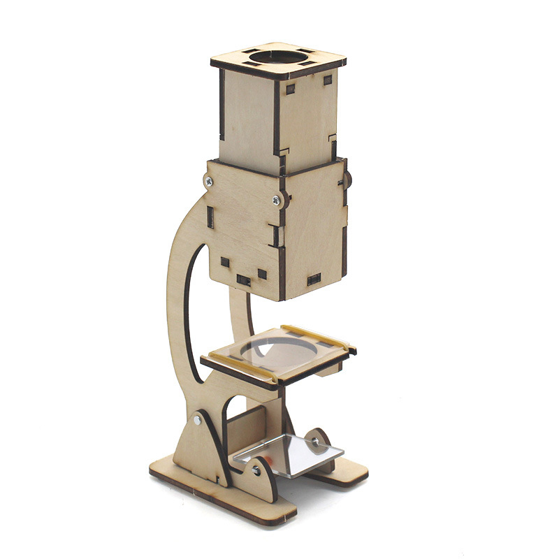 Μοντέλο Μικροσκοπίου Σετ – Ξύλινο, Συναρμολογούμενο, STEM Εκπαίδευση, Για Ηλικίες 14+