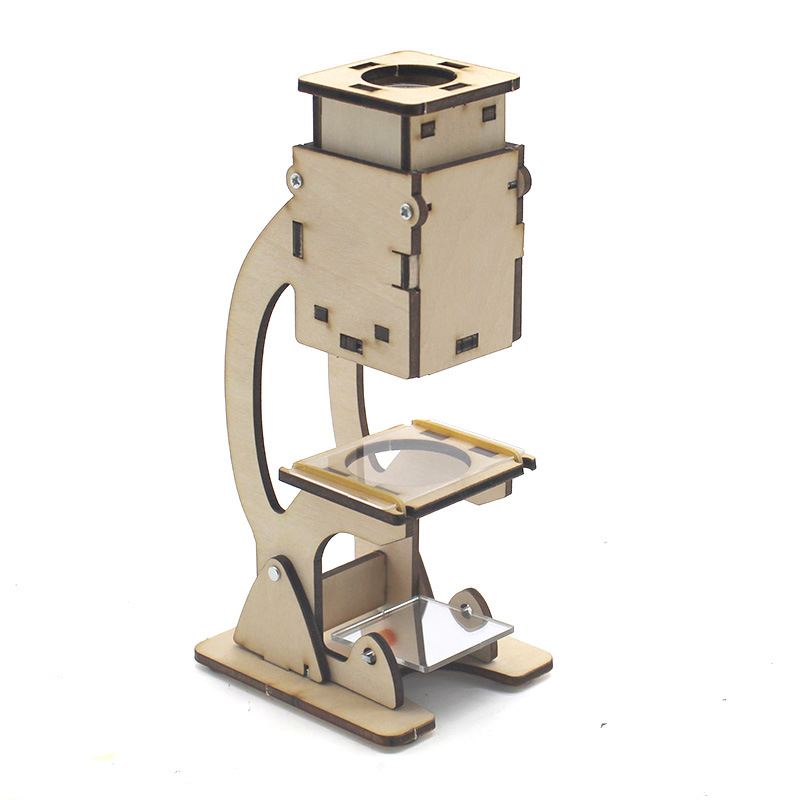 Μοντέλο Μικροσκοπίου Σετ – Ξύλινο, Συναρμολογούμενο, STEM Εκπαίδευση, Για Ηλικίες 14+