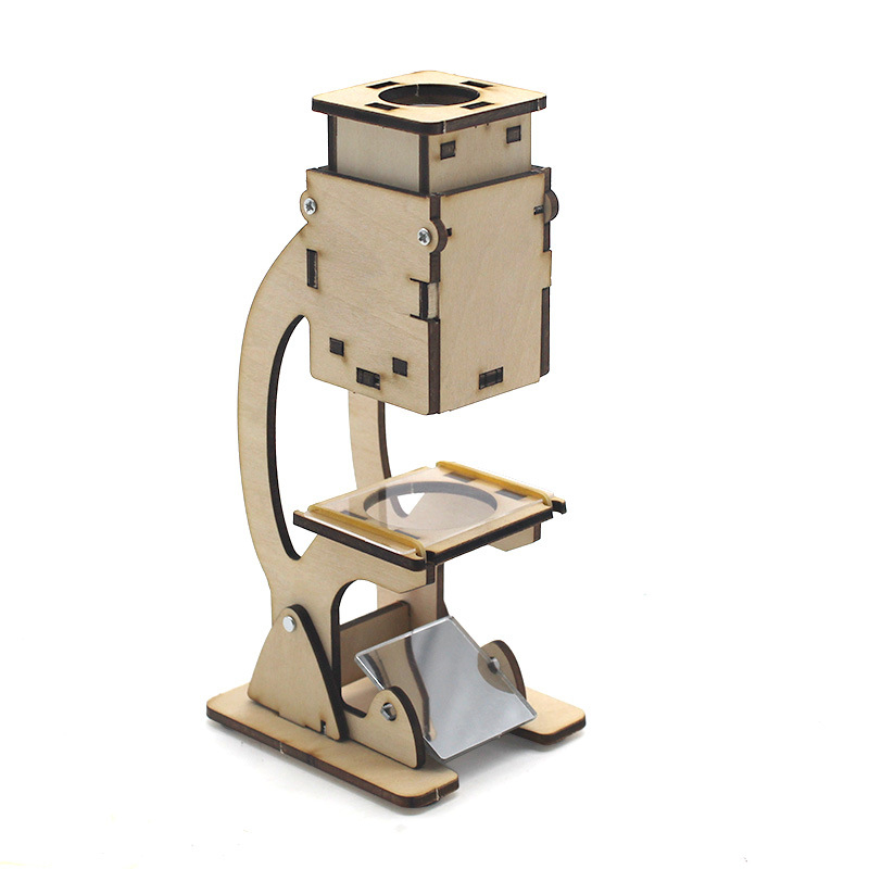 Μοντέλο Μικροσκοπίου Σετ – Ξύλινο, Συναρμολογούμενο, STEM Εκπαίδευση, Για Ηλικίες 14+