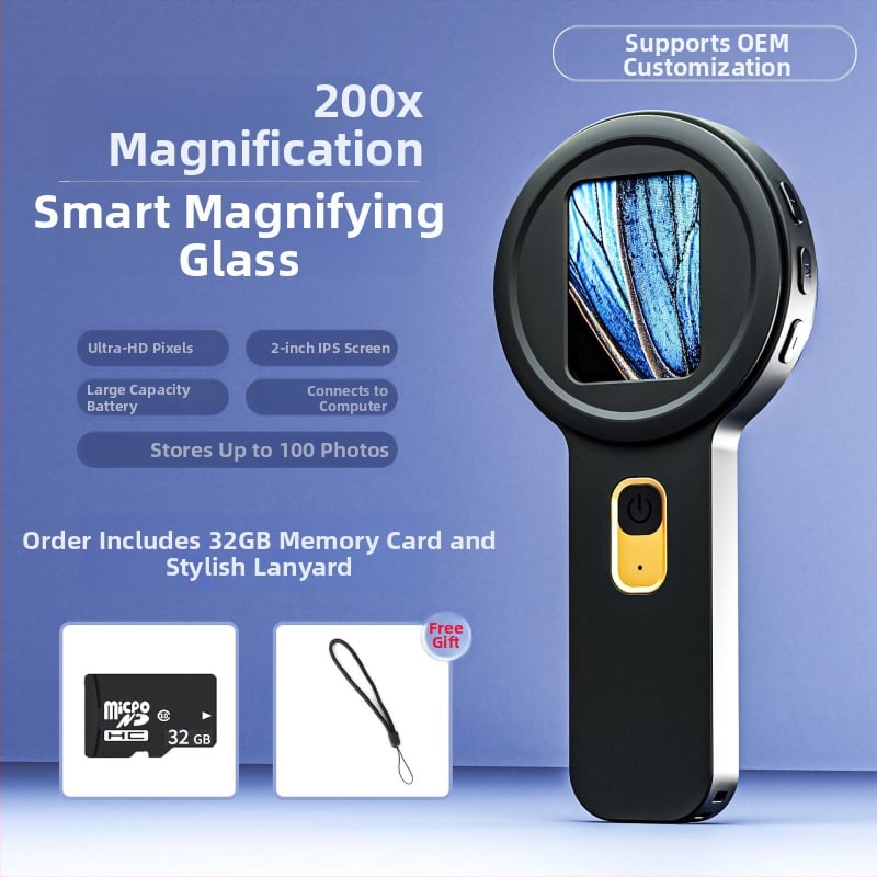 V19 käsimikroskoop — Ultra-HD suurendus laste teaduskatseteks, hariv mänguasi põhikoolile