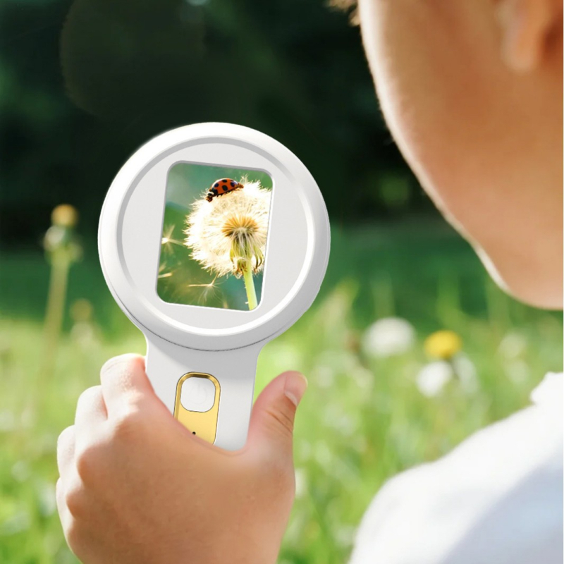 V19 käsimikroskoop — Ultra-HD suurendus laste teaduskatseteks, hariv mänguasi põhikoolile