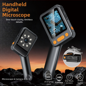 2,8-tolline HD digitaalne mikroskoop, kaasaskantav tööstuslik suurendusklaas, sobib ehete, PCB-de ja naha jaoks