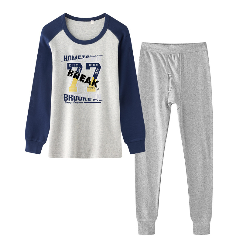 Комплект термобельо за юноши – изцяло памук, дишащ, антибактериален, топъл, еднослоен, умерено тегло