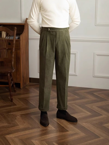 Pantaloni sport casual pentru bărbați, stil coreean, croială dreaptă, lungime 9/10, talie medie, închidere cu șnur (stil coreean, croială dreaptă, lungime 9/10, talie medie, fără curea)